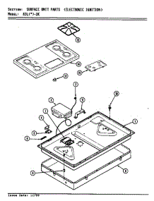 02 - Top Assembly parts for Magic Chef Cooktop 83LS-1K from AppliancePartsPros.com