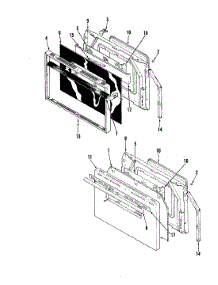 03 - Door parts for Magic Chef Range B34GN-4EKXW from AppliancePartsPros.com
