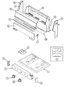 02 - Control Panel parts for Magic Chef Range 3227XRALT4 from AppliancePartsPros.com