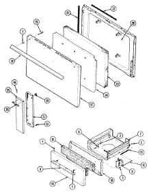 03 - Door / Drawer parts for Magic Chef Range 4100PRW-K from AppliancePartsPros.com