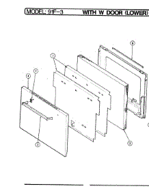 03 - Door (Lower) parts for Magic Chef Oven 91FA-3KW from AppliancePartsPros.com