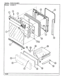 02 - Door / Drawer parts for Magic Chef Range 3120SRA from AppliancePartsPros.com