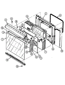 03 - Door (3468Vrv) parts for Magic Chef Range 3468VRV from AppliancePartsPros.com