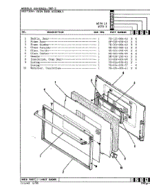 03 - Door parts for Magic Chef Oven 90FA-3KLX from AppliancePartsPros.com