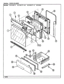 03 - Door / Drawer parts for Magic Chef Range 3121XRA-UX from AppliancePartsPros.com
