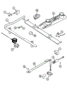 04 - Gas Controls parts for Magic Chef Range 3141XTA from AppliancePartsPros.com
