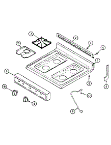 06 - Top Assembly parts for Magic Chef Range 3110PTW-KL from AppliancePartsPros.com