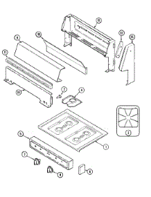 05 - Top Assembly parts for Magic Chef Range 3120SPW from AppliancePartsPros.com