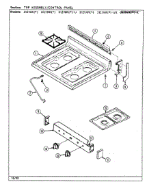 05 - Top Assembly / Control Panel parts for Magic Chef Range 3121XRW-UX from AppliancePartsPros.com