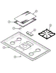 06 - Top Assembly parts for Magic Chef Range 4131WRA from AppliancePartsPros.com