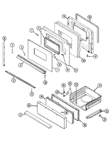 03 - Door / Drawer parts for Magic Chef Range 3187VRV from AppliancePartsPros.com