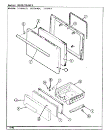 02 - Door / Drawer parts for Magic Chef Range 3110PRW-K from AppliancePartsPros.com