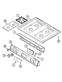 05 - Top Assembly parts for Magic Chef Range 7498VTV from AppliancePartsPros.com