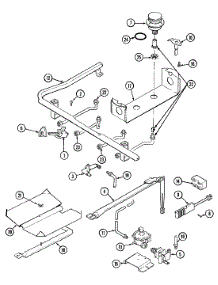 06 - Gas Controls parts for Magic Chef Range 7458XRW from AppliancePartsPros.com