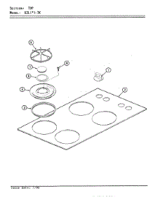02 - Top parts for Magic Chef Cooktop 82LK-3K from AppliancePartsPros.com