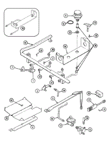 04 - Gas Controls parts for Magic Chef Range 3448STW from AppliancePartsPros.com