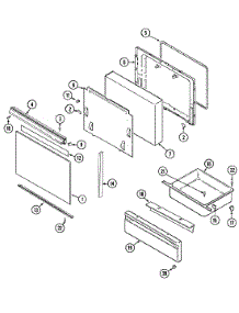 03 - Door / Drawer (3448Stx) parts for Magic Chef Range 3448STW from AppliancePartsPros.com