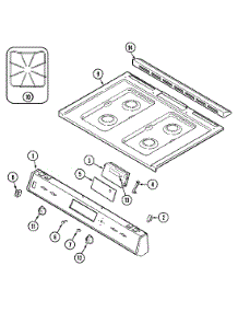 04 - Top Assembly parts for Magic Chef Range 6257XRW from AppliancePartsPros.com