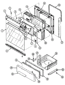 02 - Door / Drawer parts for Magic Chef Range 6257XRW from AppliancePartsPros.com