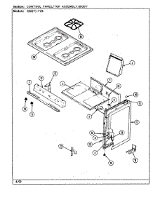 04 - Control Panel / Top Assembly / Body-Lower parts for Magic Chef Range 22MW-7KLXV8 from AppliancePartsPros.com