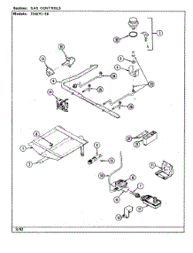 04 - Gas Controls parts for Magic Chef Range 31MA-5KLX from AppliancePartsPros.com
