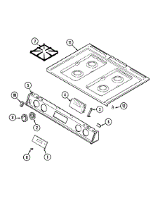 09 - Top Assy. parts for Magic Chef Range 7458XRA from AppliancePartsPros.com