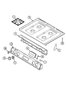 07 - Top Assembly parts for Magic Chef Range 7498VAD from AppliancePartsPros.com