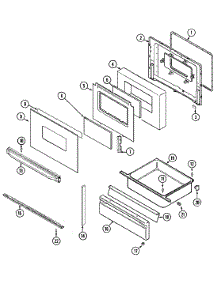 03 - Door / Drawer (3468Xvb) parts for Magic Chef Range 3468XVB from AppliancePartsPros.com