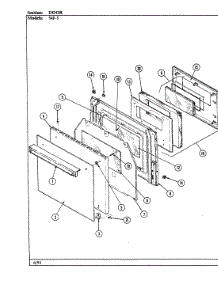 03 - Door (54F-5Tkxw) parts for Magic Chef Oven 54F-5TKXW from AppliancePartsPros.com