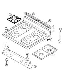 06 - Top Assembly parts for Magic Chef Range 3428PVW-D from AppliancePartsPros.com