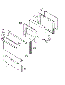 03 - Door parts for Magic Chef Range 3428PVW-D from AppliancePartsPros.com