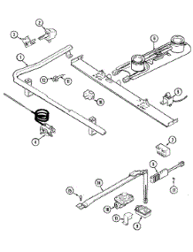 04 - Gas Controls parts for Magic Chef Range 3121SRA from AppliancePartsPros.com