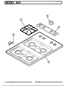 02 - Top Assembly parts for Magic Chef Cooktop 82HA-1 from AppliancePartsPros.com