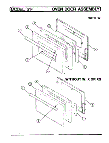02 - Door parts for Magic Chef Range 51FN-2KW from AppliancePartsPros.com