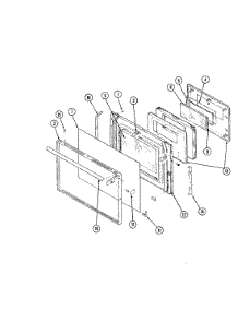 03 - Door Parts parts for Magic Chef Range 34HY-3TKXW from AppliancePartsPros.com