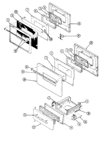 04 - Door Parts parts for Magic Chef Range 31HA-92KW-BS from AppliancePartsPros.com