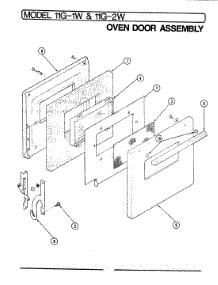 03 - Oven Door Assembly parts for Magic Chef Range U11GA-2KW from AppliancePartsPros.com