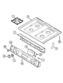 08 - Top Assembly parts for Magic Chef Range 7498VVV from AppliancePartsPros.com