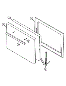 04 - Door parts for Magic Chef Range 4100PTW from AppliancePartsPros.com