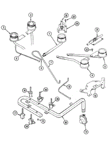 02 - Gas Controls parts for Magic Chef Cooktop 8320TS from AppliancePartsPros.com