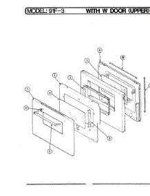 04 - Door (Upper) parts for Magic Chef Oven 91FN-3KLW from AppliancePartsPros.com