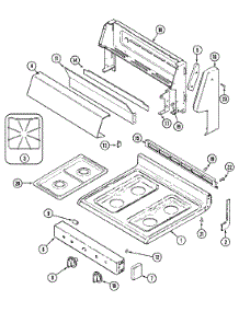 05 - Top Assembly parts for Magic Chef Range 3115PUV from AppliancePartsPros.com