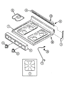 05 - Top Assembly parts for Magic Chef Range 3110PTA-K from AppliancePartsPros.com