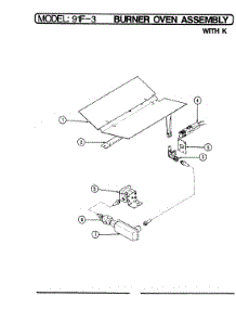05 - Oven Burner Assembly parts for Magic Chef Oven 91FN-3KW from AppliancePartsPros.com