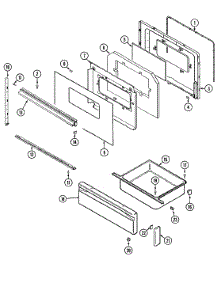03 - Door / Drawer parts for Magic Chef Range C3581VUV from AppliancePartsPros.com