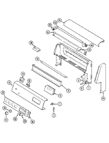 02 - Control Panel parts for Magic Chef Range C3888XRW from AppliancePartsPros.com