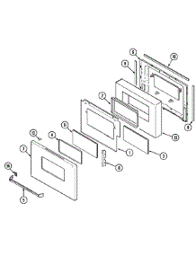 03 - Door (9612Wux) parts for Magic Chef Oven 9612WUV from AppliancePartsPros.com