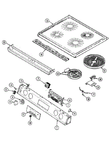 08 - Top Assembly parts for Magic Chef Range 7858XRA from AppliancePartsPros.com