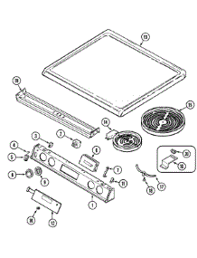 04 - Top Assembly parts for Magic Chef Range 6898VRV from AppliancePartsPros.com