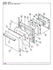 03 - Door parts for Magic Chef Oven 59G-5TXW from AppliancePartsPros.com